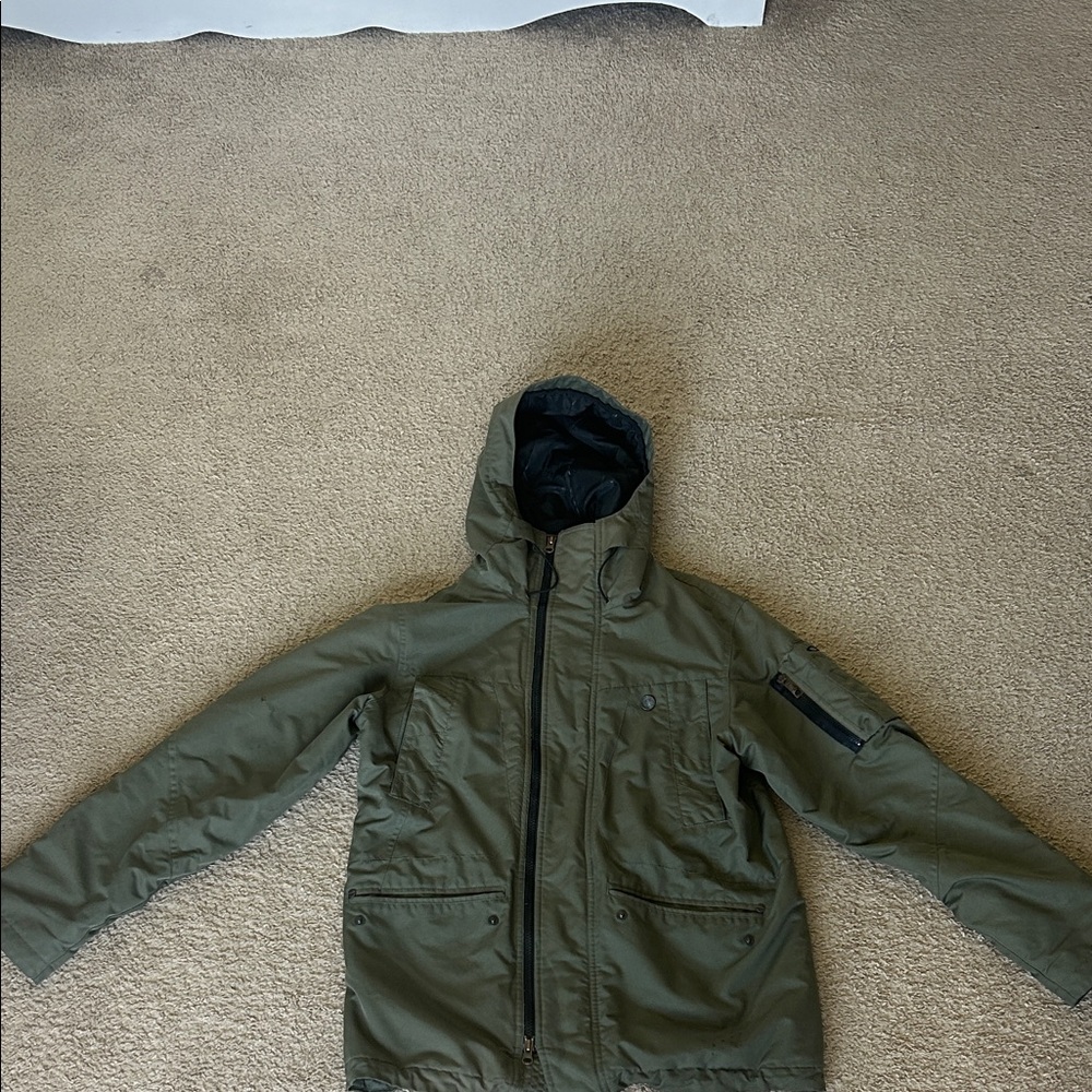 Dark Green Oakley Ski/Snowboard Jacket With Logo … - image 1